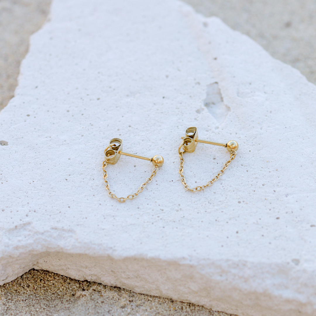 Chained Studs Silber