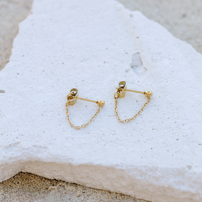 Chained Studs Silber
