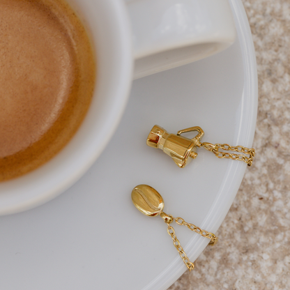 Coffee Lover Necklace Gold