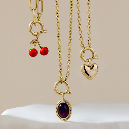 Classic Chain Charm Necklace Set