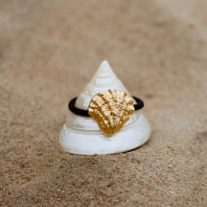 Shell Hair Tie Creme