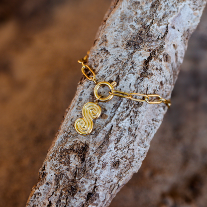 Serpent's Whisper Oval Links Necklace Set Roségold