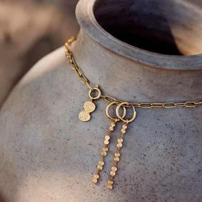 Serpent's Whisper Hoop Set Small Gold
