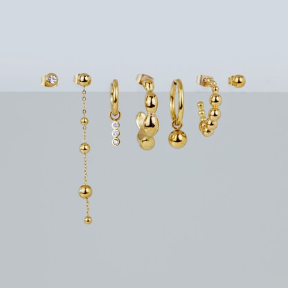 Bubbly Hoop Set Medium Roségold