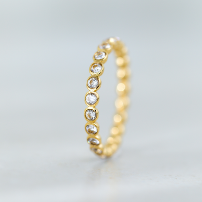 Bezel Bling Ring Silber