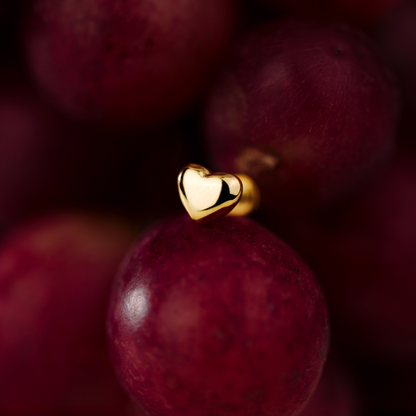 Lovely Heart Piercing Stud Silber