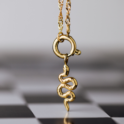 Serpent Singapore Chain Necklace Set Roségold