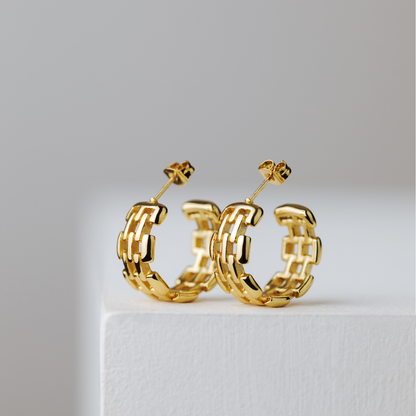 Reverie Hoop Studs Roségold