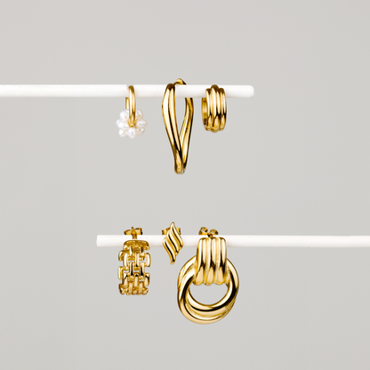 Pearl Cluster Hoops Roségold