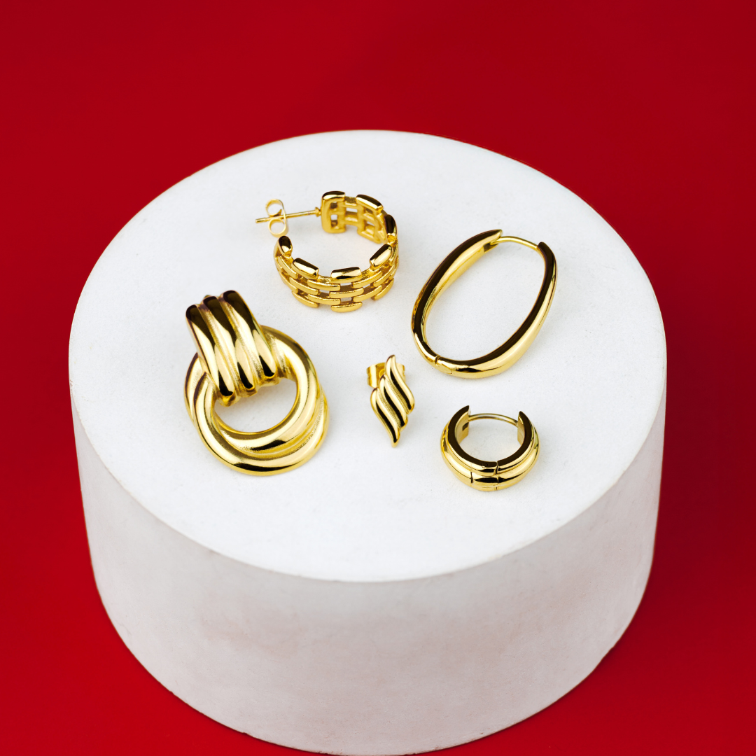 Lustrous Studs Roségold