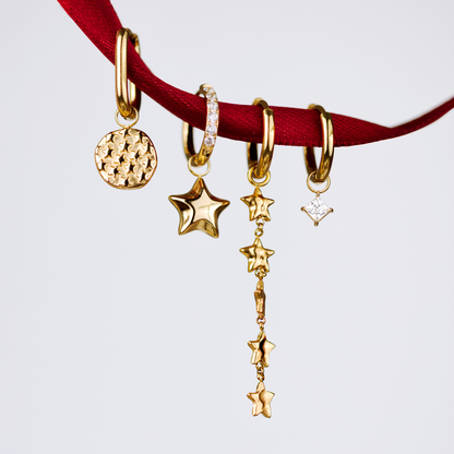 North Star Hoop Set Small Roségold