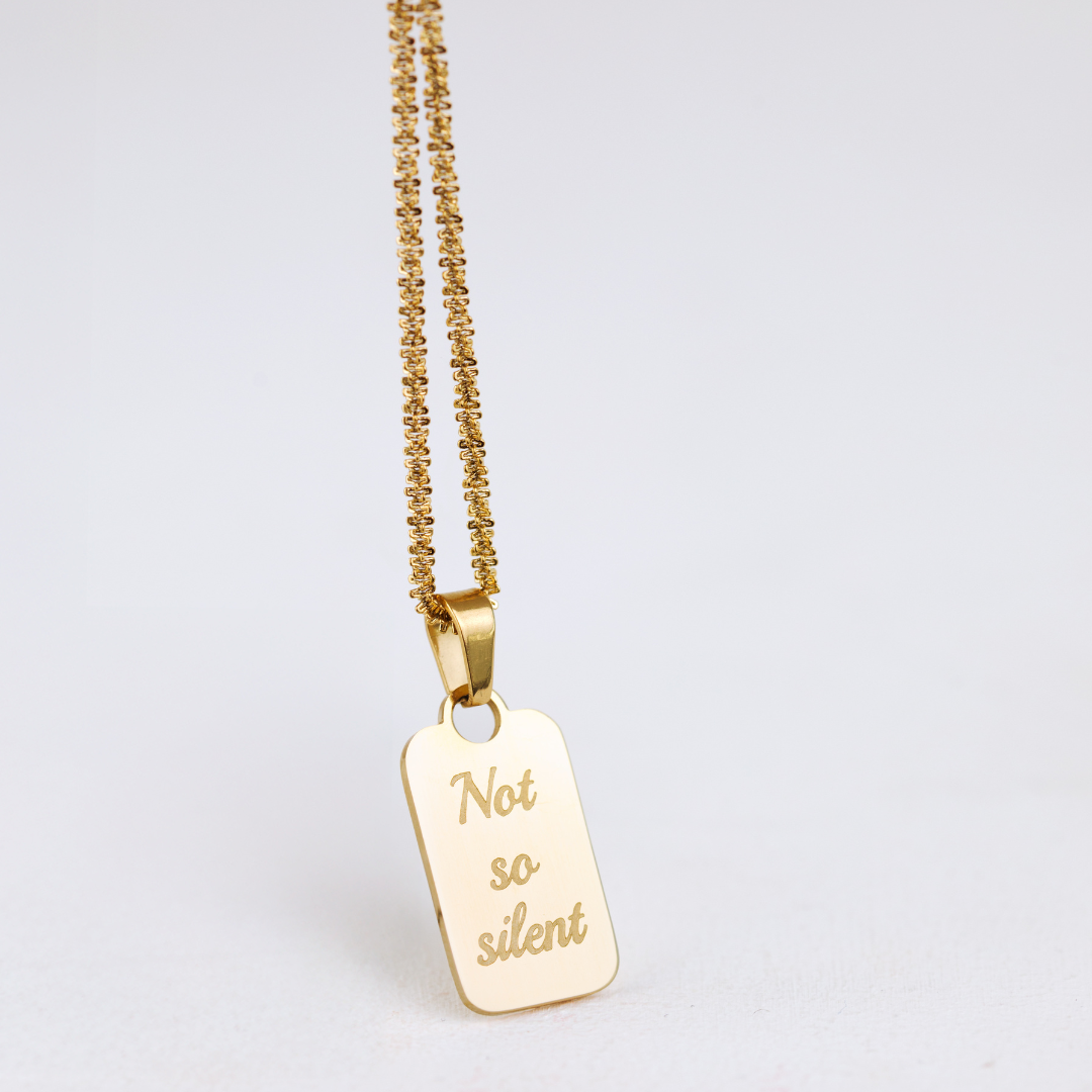 Not so silent Necklace Silber