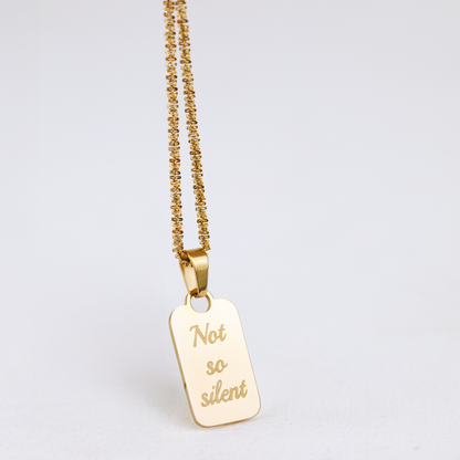 Not so silent Necklace Roségold