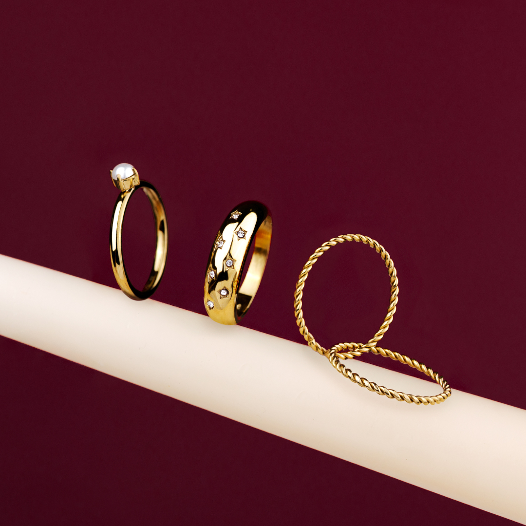 Twisted Ring Duo Gold