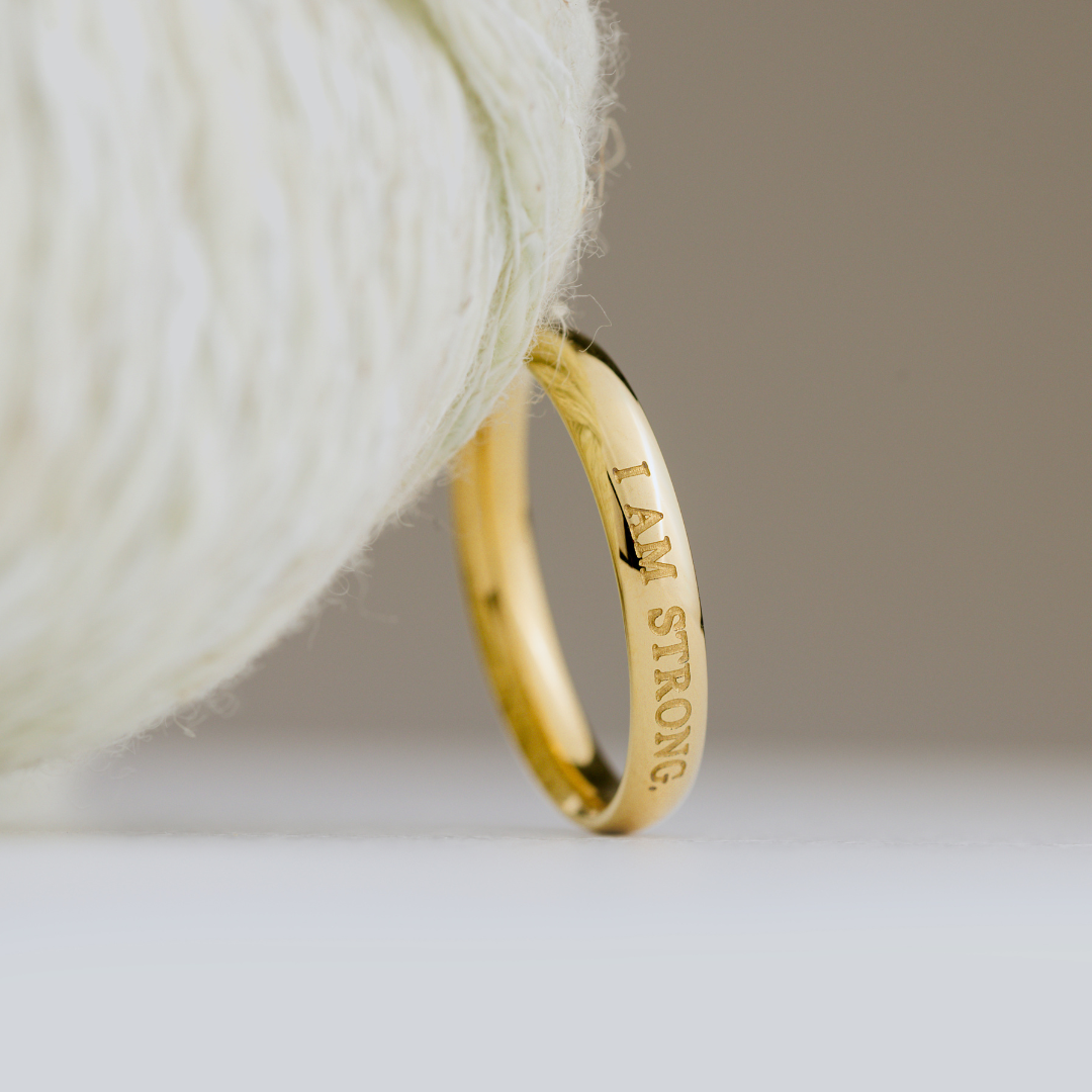 I am strong Ring Silber