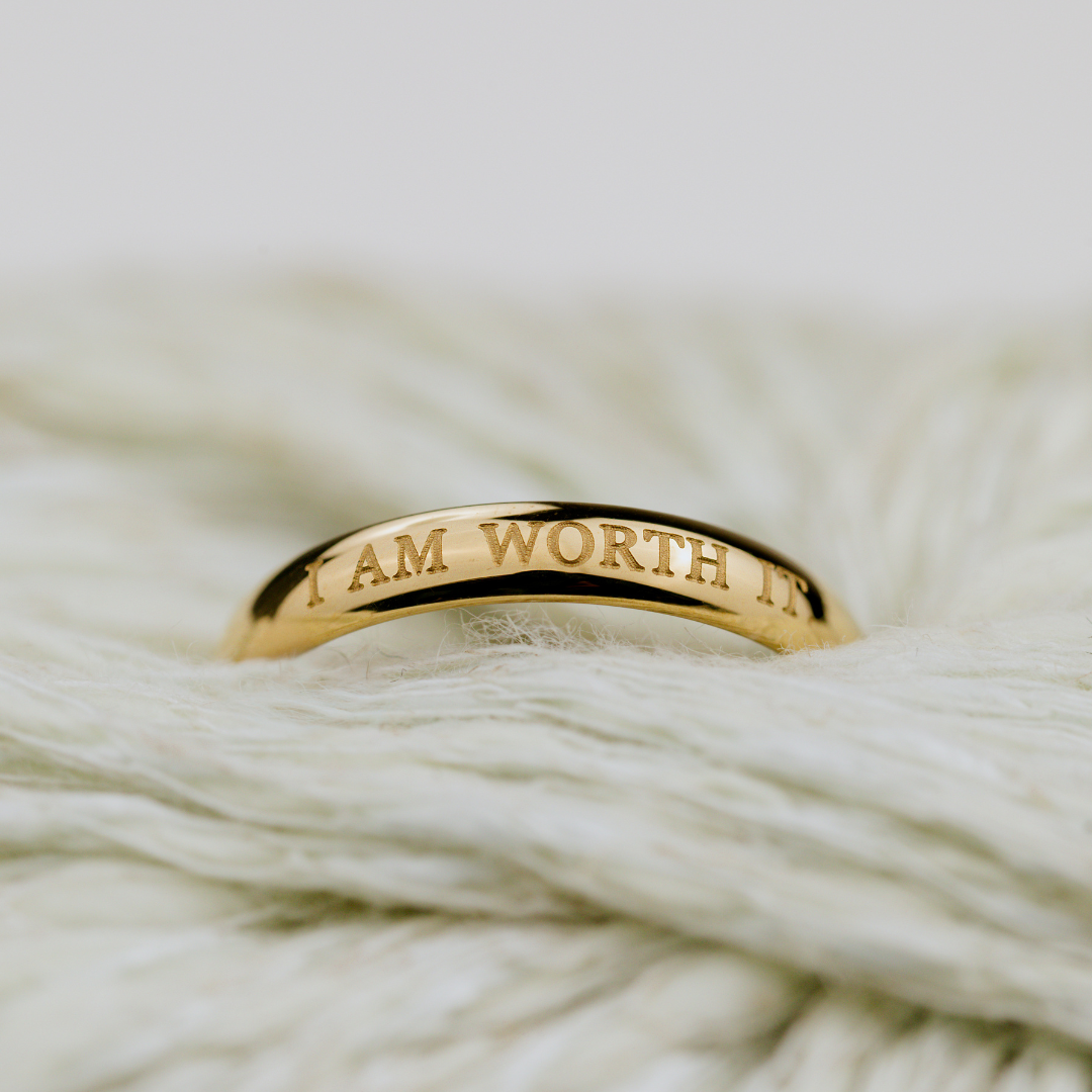 I am worth it Ring Silber