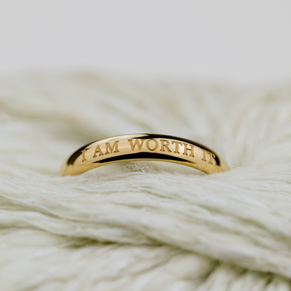 I am worth it Ring Silber