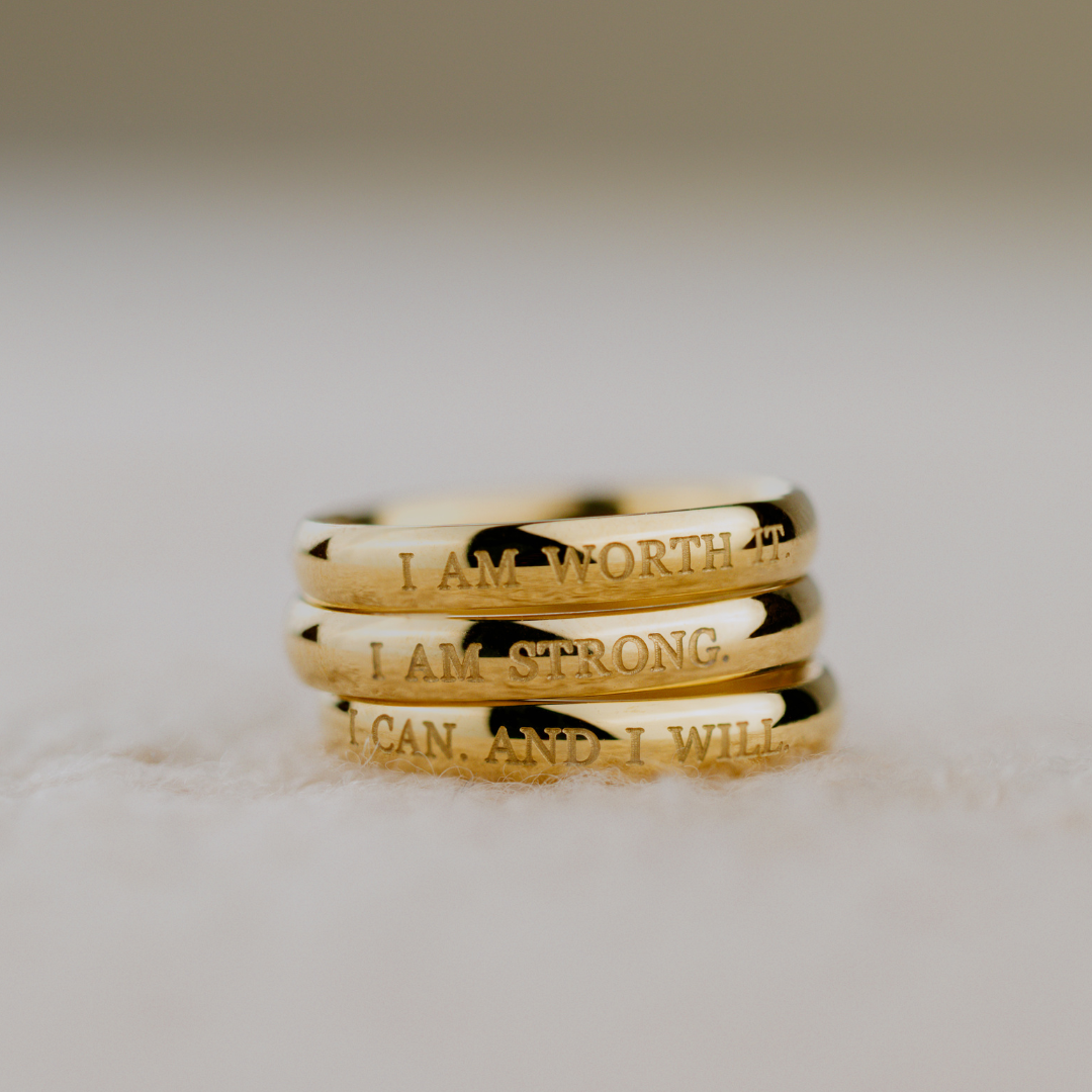 I am strong Ring Silber