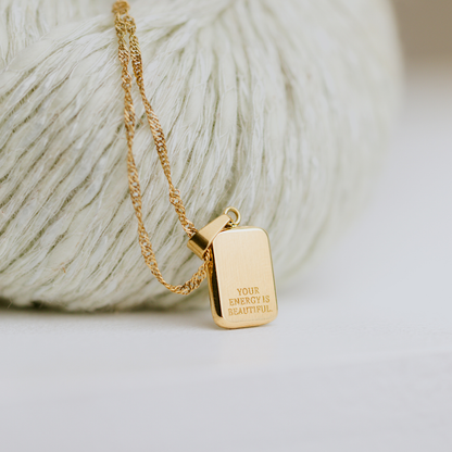 Your energy is beautiful Necklace Silber