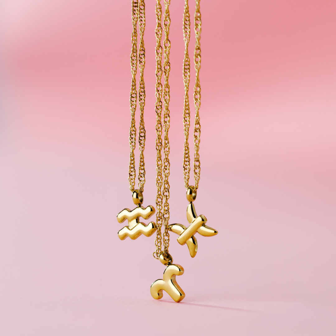 Aries Bubble Necklace Gold