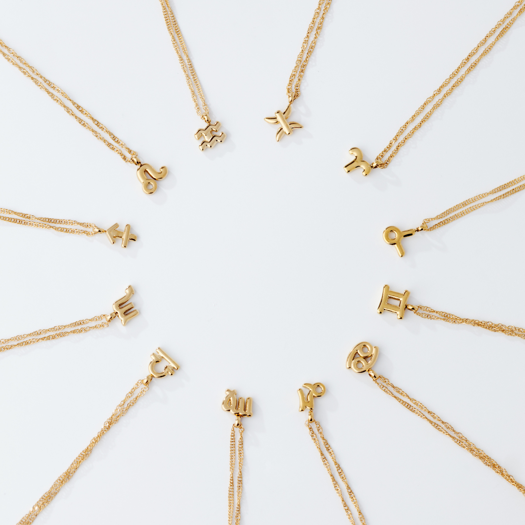 Capricorn Bubble Necklace Gold