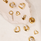 Phat Heart Hoops Large Gold