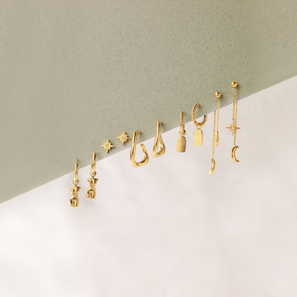Rise & Shine Twisted Hoop Set Baby Roségold