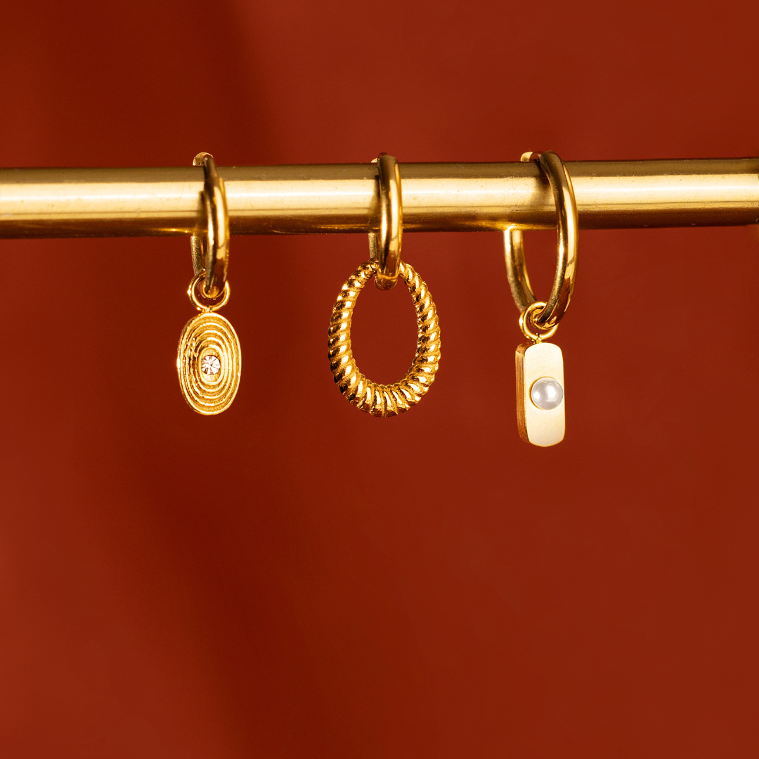 Oldie Goldy Hoop Set Small Gold