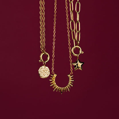 Starry Skies Rope Chain Necklace Set Roségold