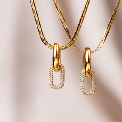 Chunky Glam it up Hoop Set Medium Roségold