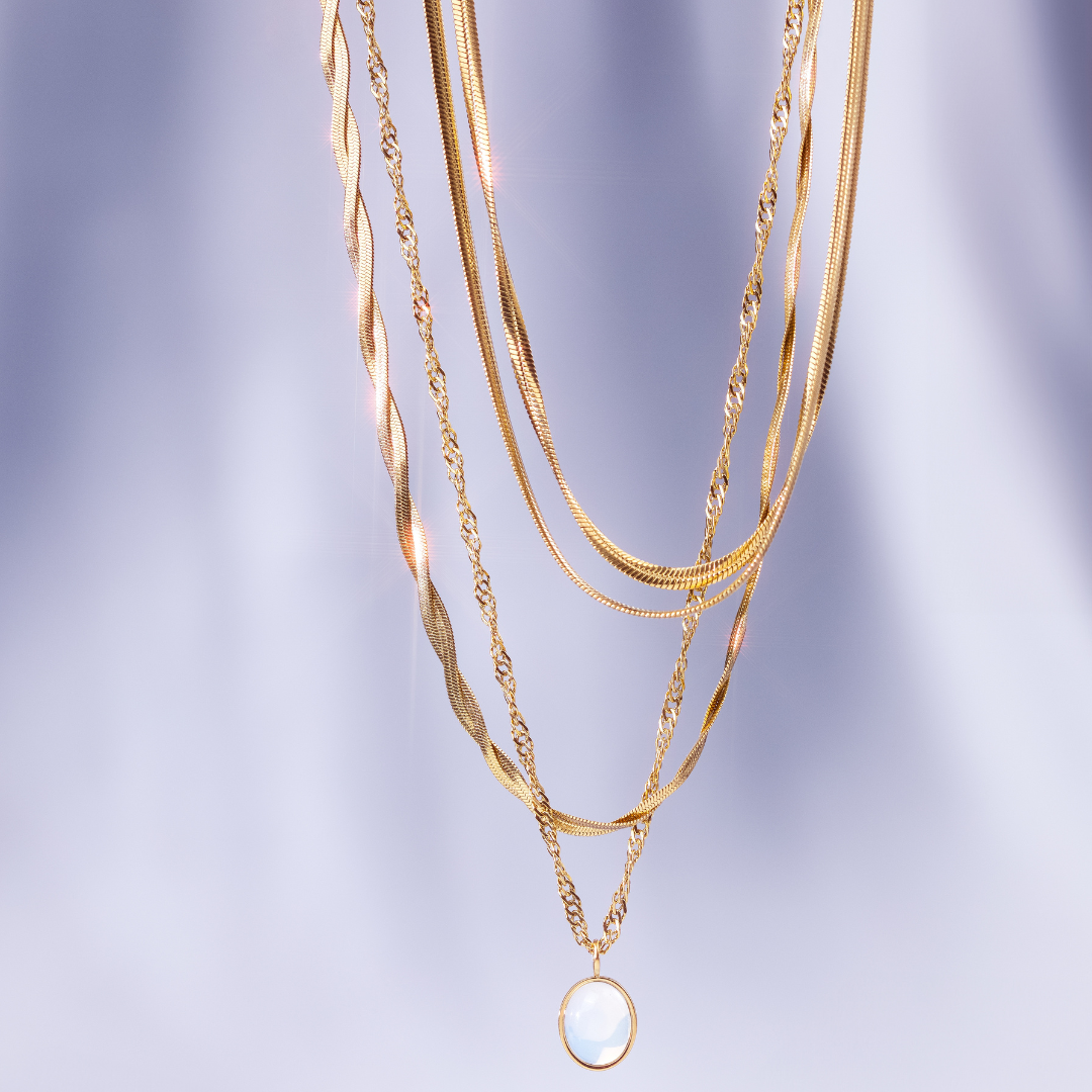 Duality Chain Necklace Gold