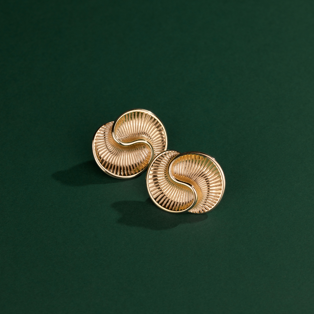 Winding Spiral Studs Silber