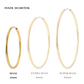 Extra Large Hoops Silber