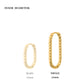 Oval Twisted Hoops Small Gold