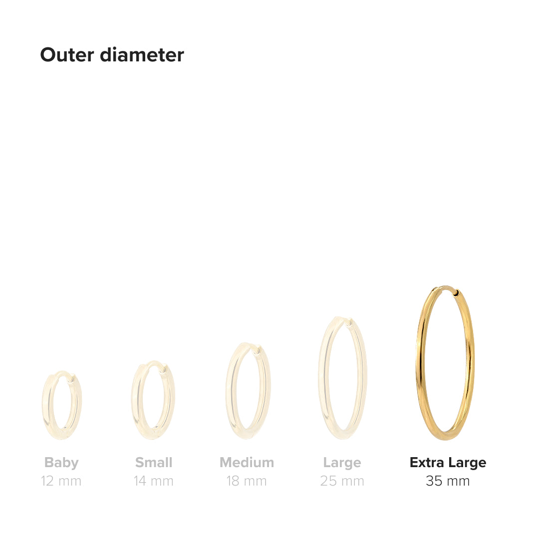 Extra Large Hoops Silber