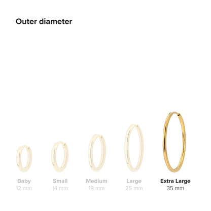 Extra Large Hoops Silber