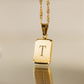 Letter Necklace T Gold