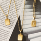 Letter Necklace V Gold