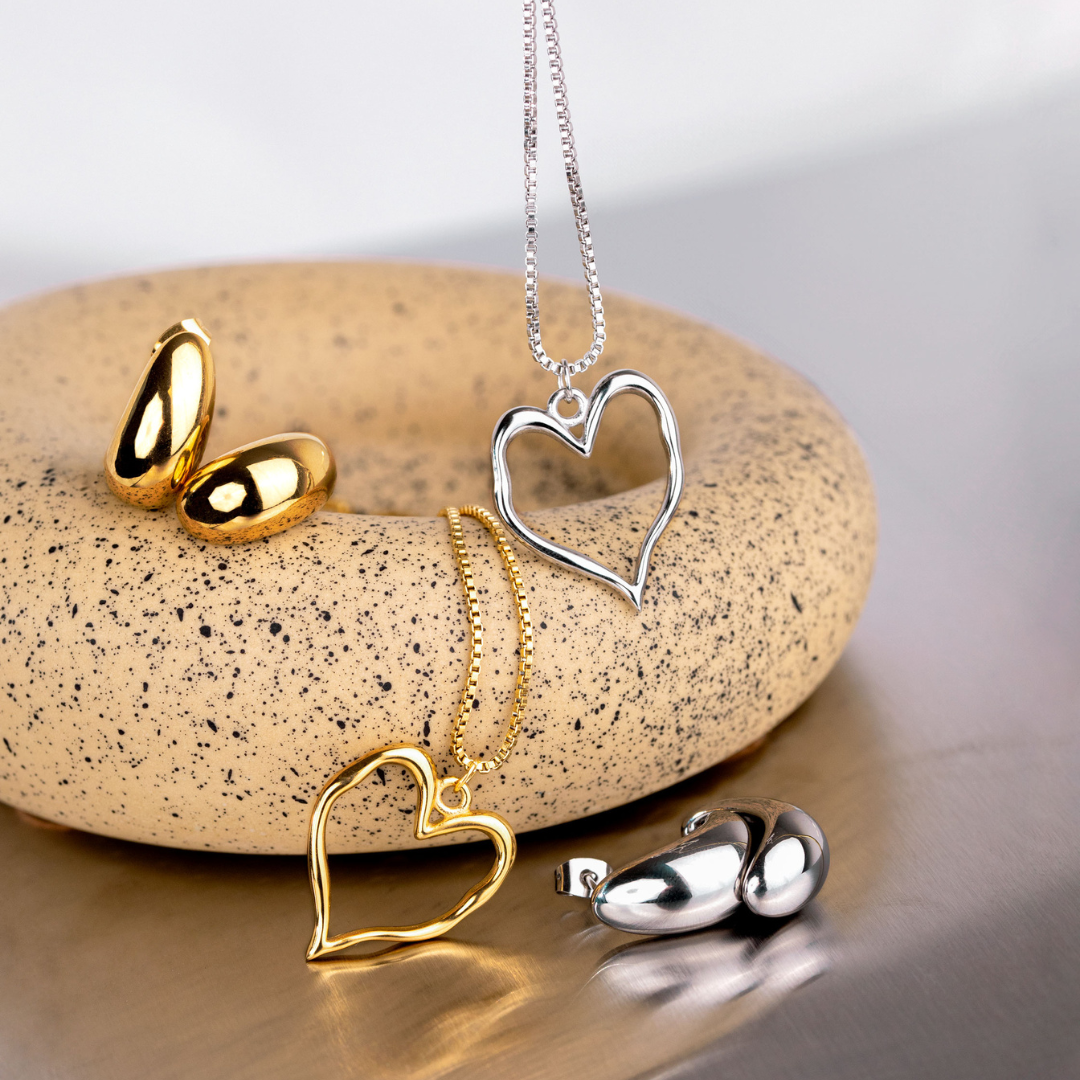 Melting Heart Necklace Roségold