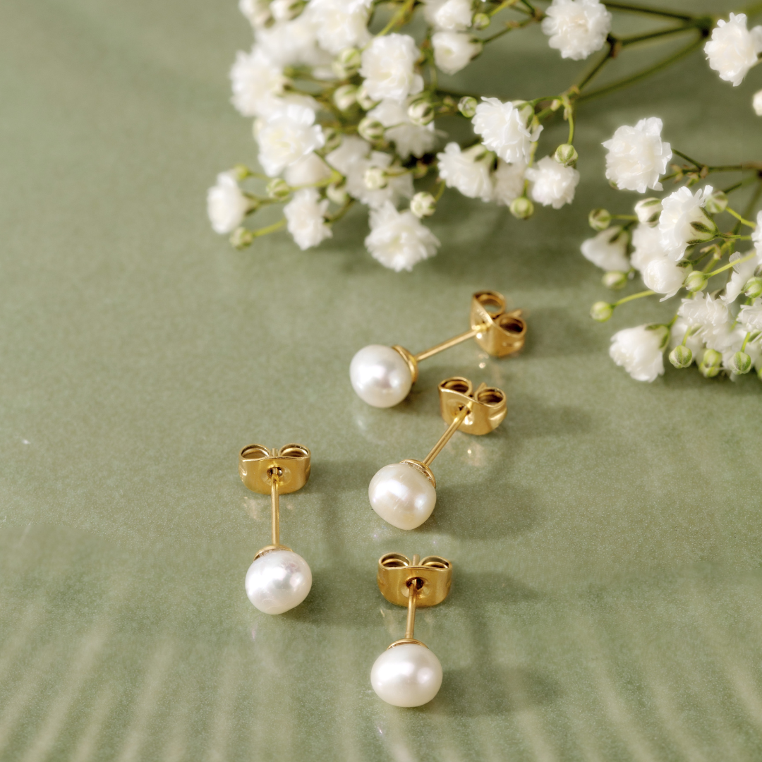 Pure Pearl Studs Roségold