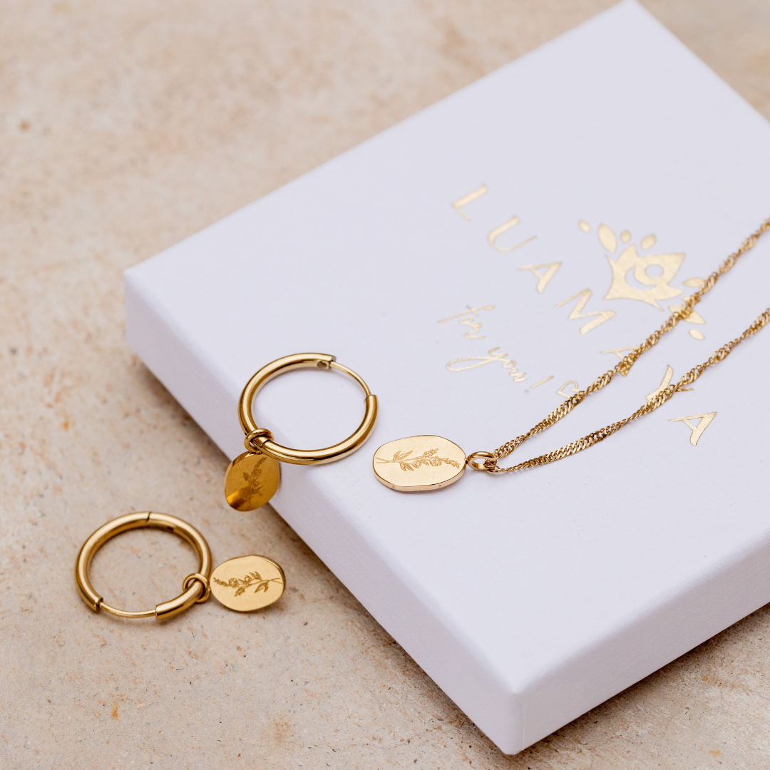 Bouquet Coin Necklace Roségold