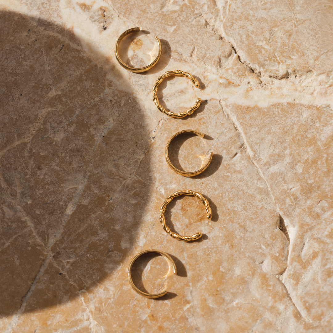 Curly Twist Toe Ring Roségold
