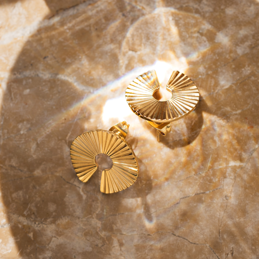 Sparkling Donut Studs Roségold