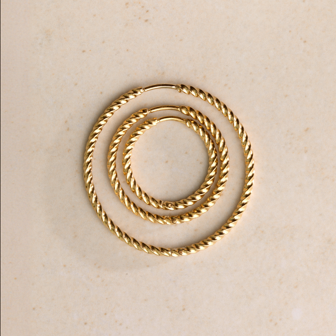 Twisted Hoops Medium Silber