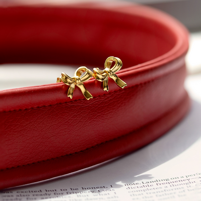 Pretty Ribbon Studs Roségold