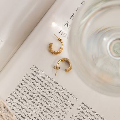 Winding Hoop Studs Roségold