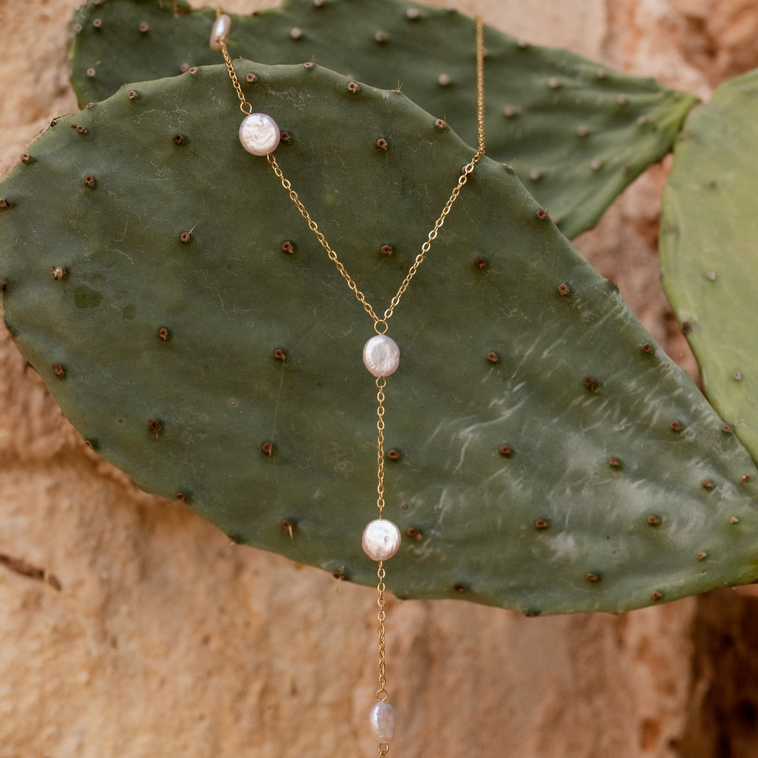 Timeless Pearl Y-Necklace Roségold