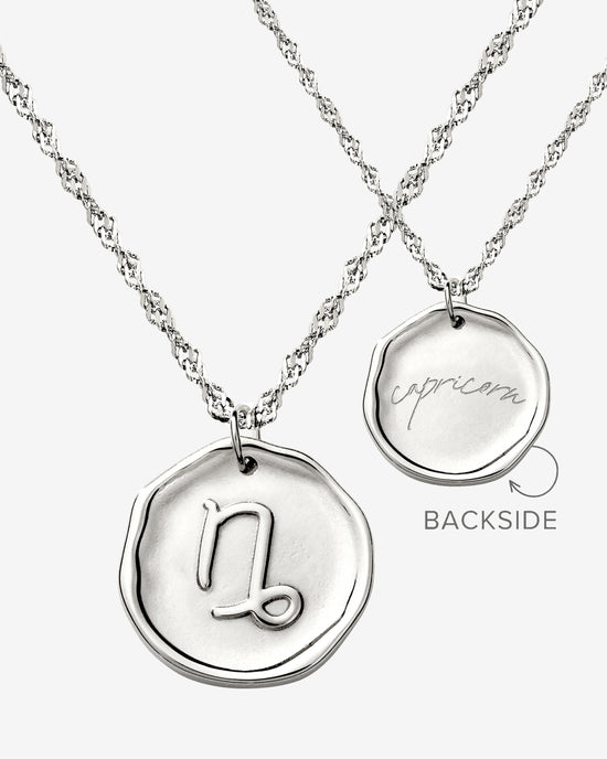Zodiac Necklace – Capricorn / Steinbock Silber