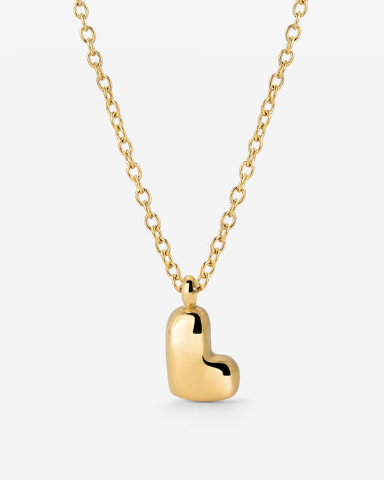 Bubble Letter Necklace Gold