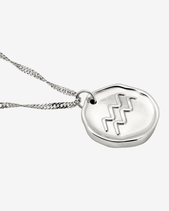 Zodiac Necklace – Aquarius / Wassermann Silber